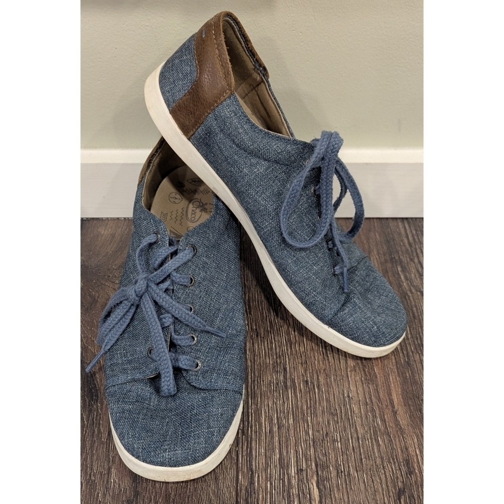 Chaco Ionia Blue Canvas Lace Up Shoes Size 10